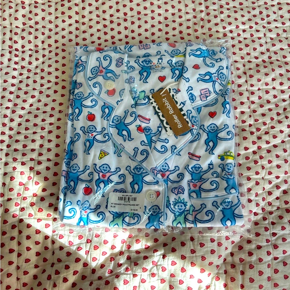 NY monkey polo pajama set roller rabbit